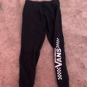 Vans Black Sweatpants Holographic Wording. Womens XS
